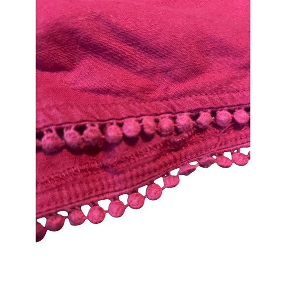 Loft Outlet Womens Running Shorts XL Pom-Pom Trim Elastic Waist pink - Picture 2 of 10